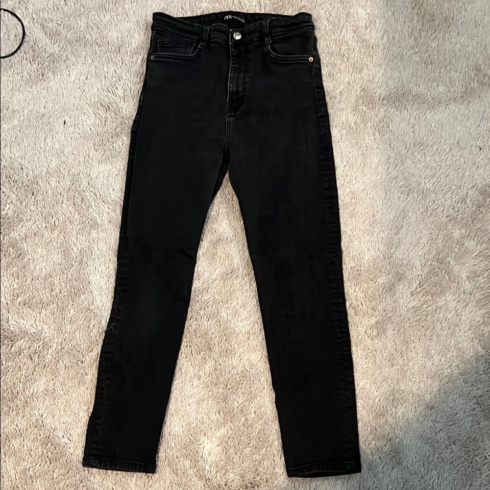 Zara Classic Black Denim Pants